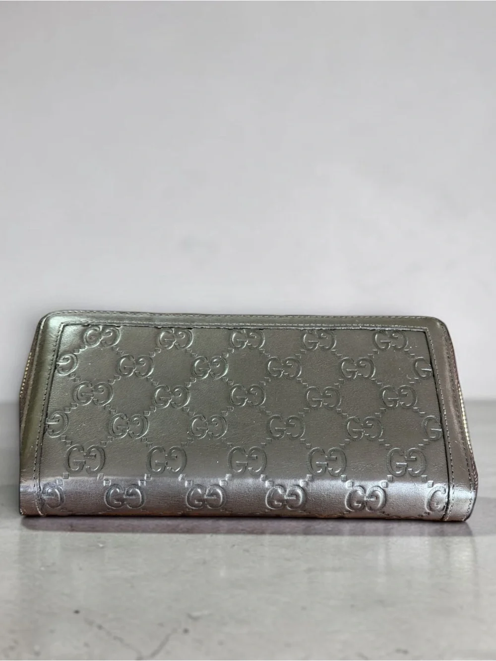 Gucci Guccissima Sukey Zip Around Wallet Brown Leather GG - Picture 2 of 9
